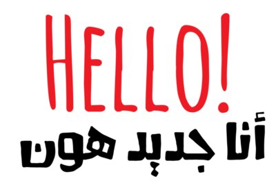 Hello! Ana Jdeed Hon